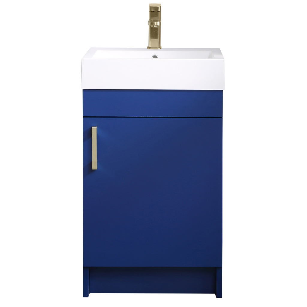 Mainstays Farmhouse 17.75 Inch Navy Single Sink Bathroom Vanity with Top, Assembly Required