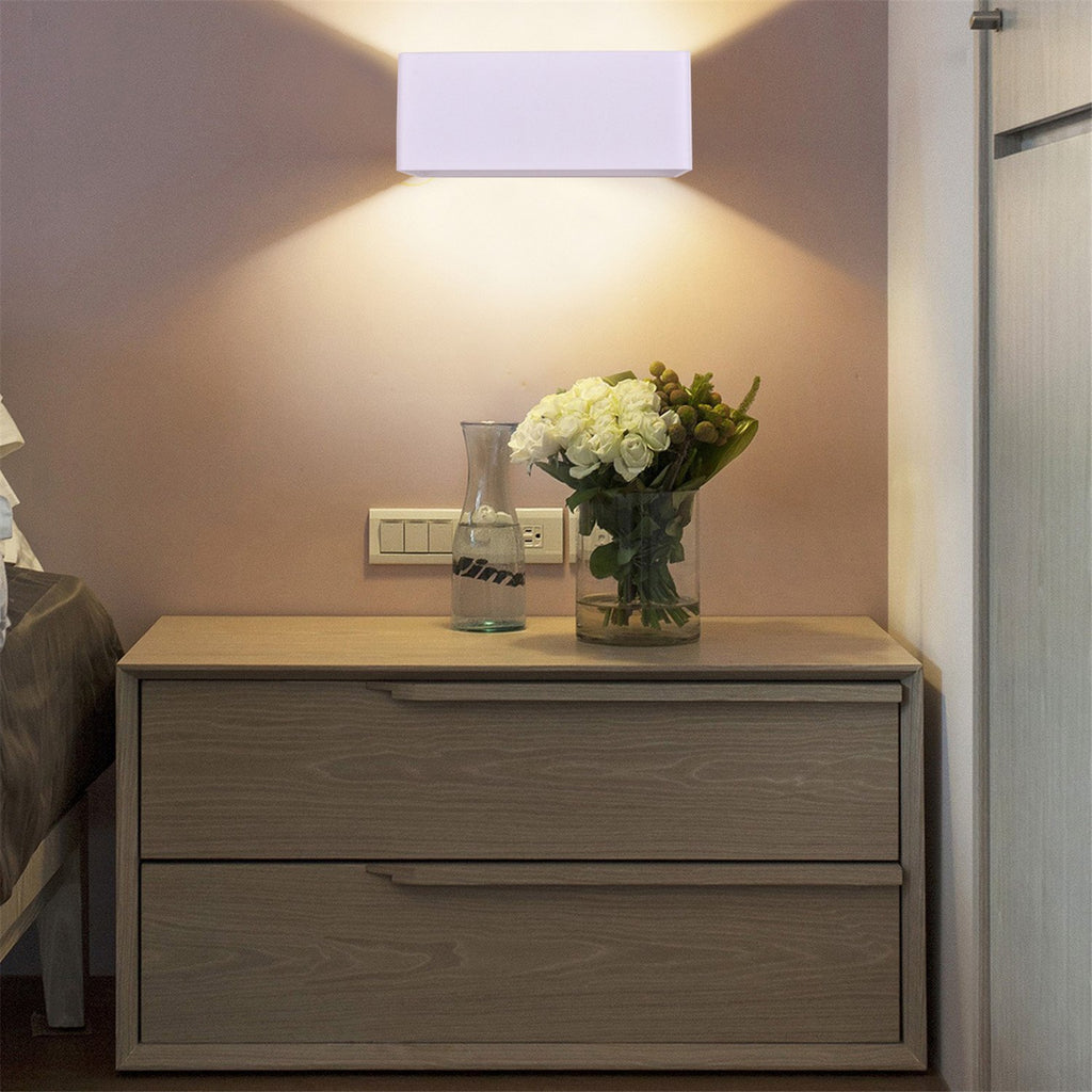 LED Large 4"L x 8"W x 4"H Wall Lamp 2pcs Pack