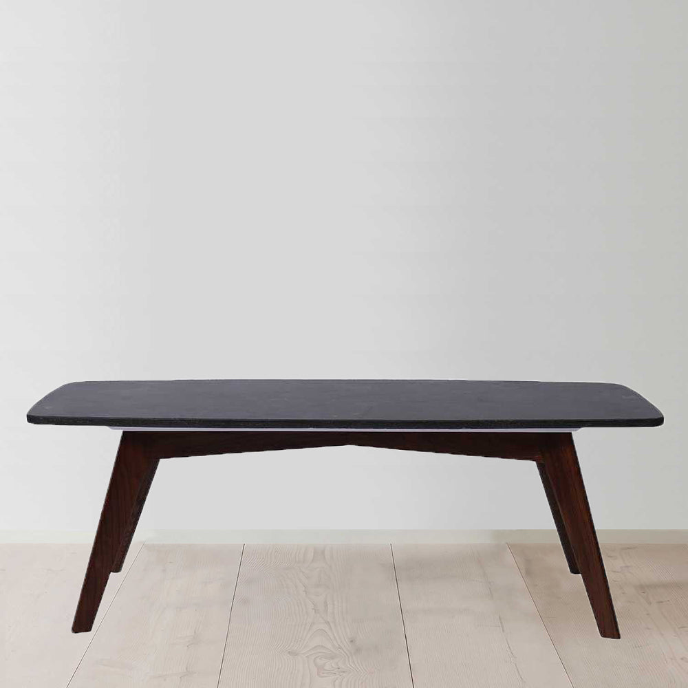 Faura 18" x 43.5" Rectangular Italian Marble Coffee Table with Legs