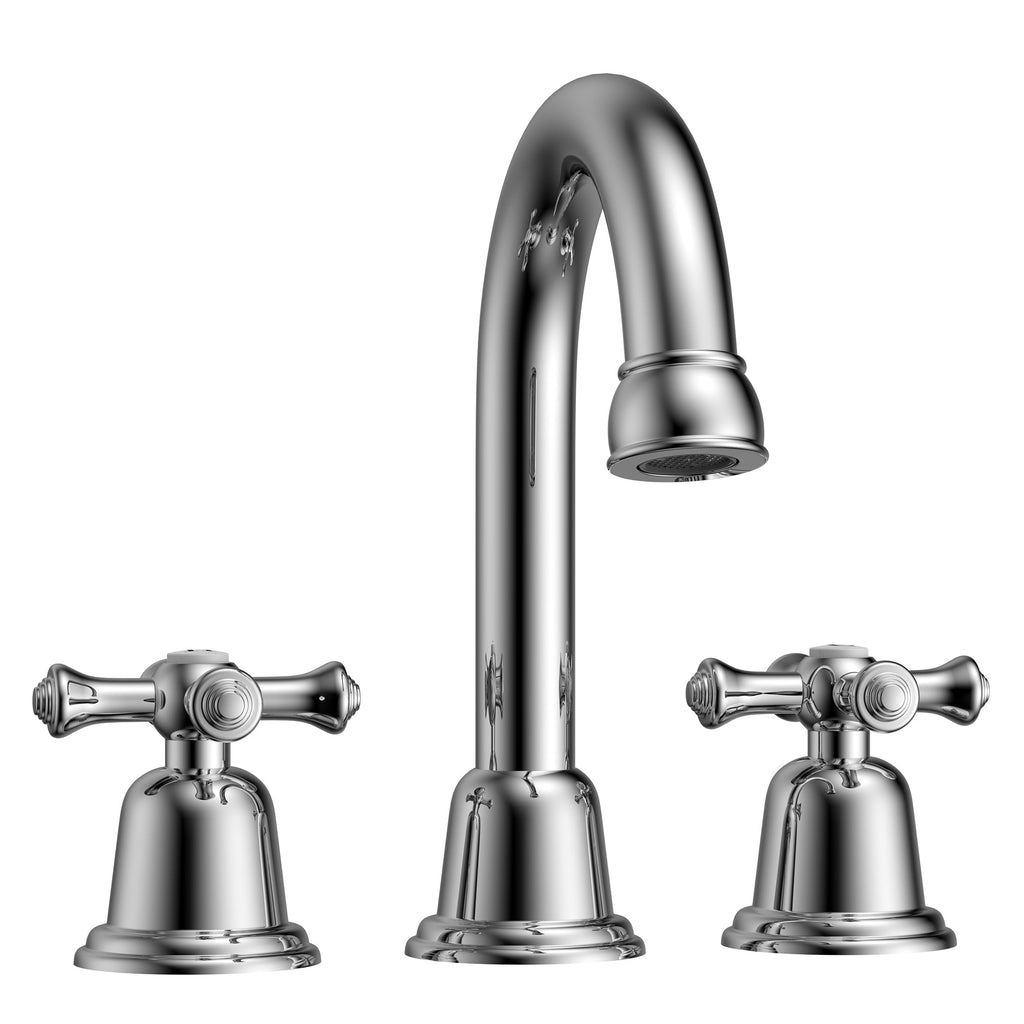 Widespread Bathroom Faucet with Drain Kit Included