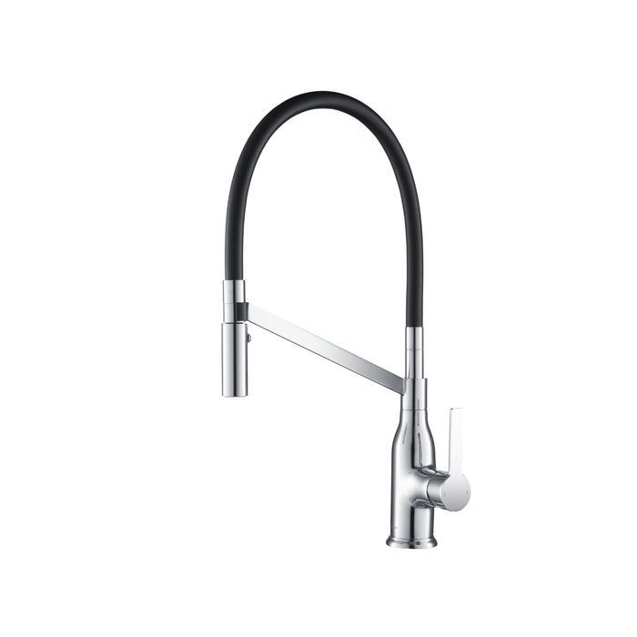 Vallant Kitchen Faucet w/ Spray Head Gooseneck Single Lever Mixer in Chrome