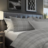 Banbury Plaid Grey Reversible Duvet Cover Set with 1 Pillow Sham