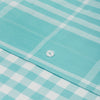 Banbury Plaid Turquoise Blue Reversible Duvet Cover Set with 1 Pillow Sham