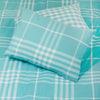 Banbury Plaid Turquoise Blue Reversible Duvet Cover Set with 1 Pillow Sham