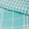 Banbury Plaid Turquoise Blue Reversible Duvet Cover Set with 1 Pillow Sham