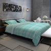 Banbury Plaid Turquoise Blue Reversible Duvet Cover Set with 1 Pillow Sham