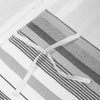 Kingham Contemporary Boho Grey Stripes Duvet Cover Set with Pillow Sham