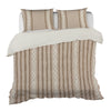 Polperro Beige Tufted Chenille Geometric Duvet Cover Set with Pillow Sham