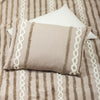 Polperro Beige Tufted Chenille Geometric Duvet Cover Set with Pillow Sham