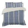 Polperro Blue Tufted Chenille Geometric Duvet Cover Set with Pillow Sham