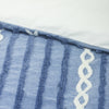 Polperro Blue Tufted Chenille Geometric Duvet Cover Set with Pillow Sham