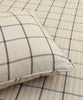 Windowpane Beige and Brown Cotton Coverlet Set