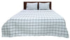 Windowpane Grey and Black Cotton Coverlet Set
