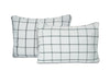 Windowpane Grey and Black Cotton Coverlet Set