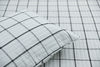 Windowpane Grey and Black Cotton Coverlet Set