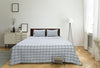 Windowpane Grey and Black Cotton Coverlet Set