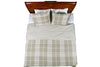 Banbury Plaid Linen and Ivory Cotton Comforter Set