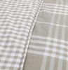 Banbury Plaid Linen and Ivory Cotton Comforter Set