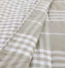 Banbury Plaid Linen and Ivory Cotton Comforter Set