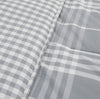 Banbury Plaid Grey and Ivory Cotton Comforter Set