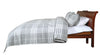 Banbury Plaid Grey and Ivory Cotton Comforter Set
