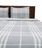 Banbury Plaid Grey and Ivory Cotton Comforter Set