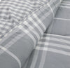Banbury Plaid Grey and Ivory Cotton Comforter Set