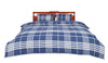 Banbury Plaid Navy and Ivory Cotton Comforter Set
