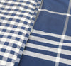 Banbury Plaid Navy and Ivory Cotton Comforter Set