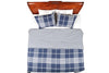 Banbury Plaid Navy and Ivory Cotton Comforter Set