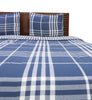 Banbury Plaid Navy and Ivory Cotton Comforter Set