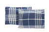 Banbury Plaid Navy and Ivory Cotton Comforter Set