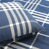 Banbury Plaid Navy and Ivory Cotton Comforter Set