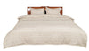 Uneven Stripe Beige and Brown Cotton Comforter Set