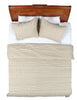 Uneven Stripe Beige and Brown Cotton Comforter Set