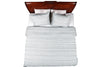 Uneven Stripe Grey and Black Cotton Comforter Set