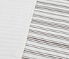 Ticking Stripe Ivory and Brown Cotton Quilt Set