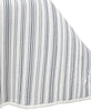 Ticking Stripe Ivory and Blue Cotton Quilt Set