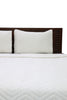 Solid Sateen Ivory Cotton Quilt Set