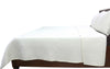 Solid Sateen Ivory Cotton Quilt Set