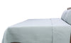 Solid Sateen Grey Cotton Quilt Set
