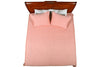 Herring Bone Ivory and Orange Cotton Quilt Set