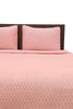 Herring Bone Ivory and Orange Cotton Quilt Set