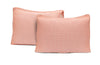 Herring Bone Ivory and Orange Cotton Quilt Set