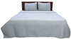 Herring Bone Ivory and Navy Cotton Quilt Set