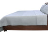 Herring Bone Ivory and Navy Cotton Quilt Set