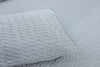 Herring Bone Ivory and Navy Cotton Quilt Set