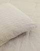 Railroad Stripe Linen and Ivory and Black Cotton Comforter Set