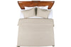 Railroad Stripe Linen and Ivory and Black Cotton Comforter Set
