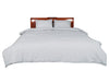 Railroad Stripe Grey and Ivory and Black Cotton Comforter Set